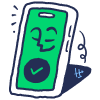 Illustration of switching KiwiSaver on a phone